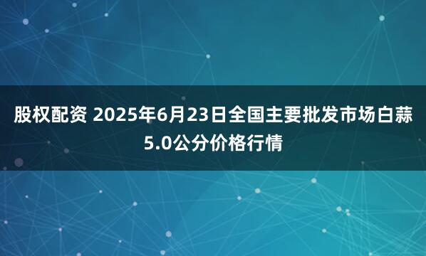 股权配资 2025年6月23日全国主要批发市场白蒜5.0公分价格行情